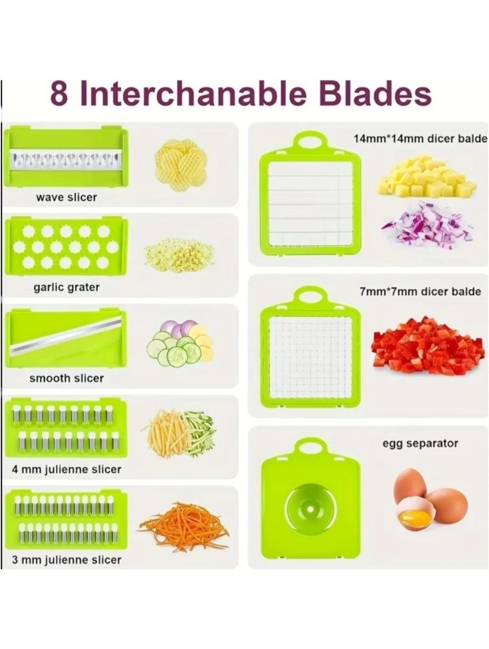 NEW 14 In 1 Manual Plastic Vegetable Chopper/Slicer/Dicer/Cutter With Container